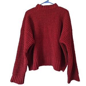 Altar'd State Deep Red Turtleneck Sweater